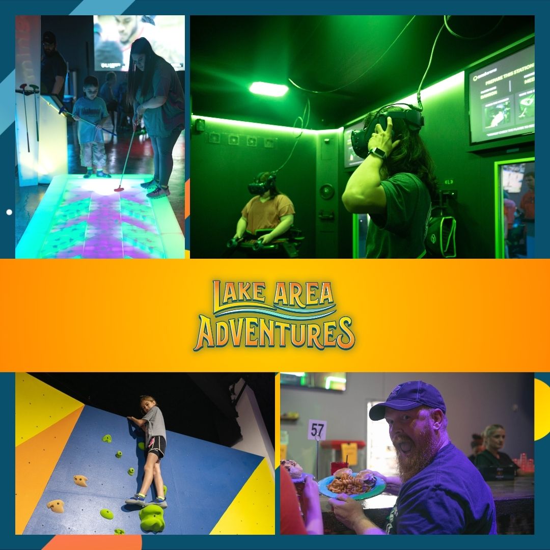 It's Fri-YAY! Putt around, fight some zombies, climb the walls or have a bite to eat with us to celebrate making it to the weekend 🎉

Purchase admission &amp; complete your waivers before arriving: bit.ly/3lxtTvo

#LakeAreaAdventures #AdventureStartsHere