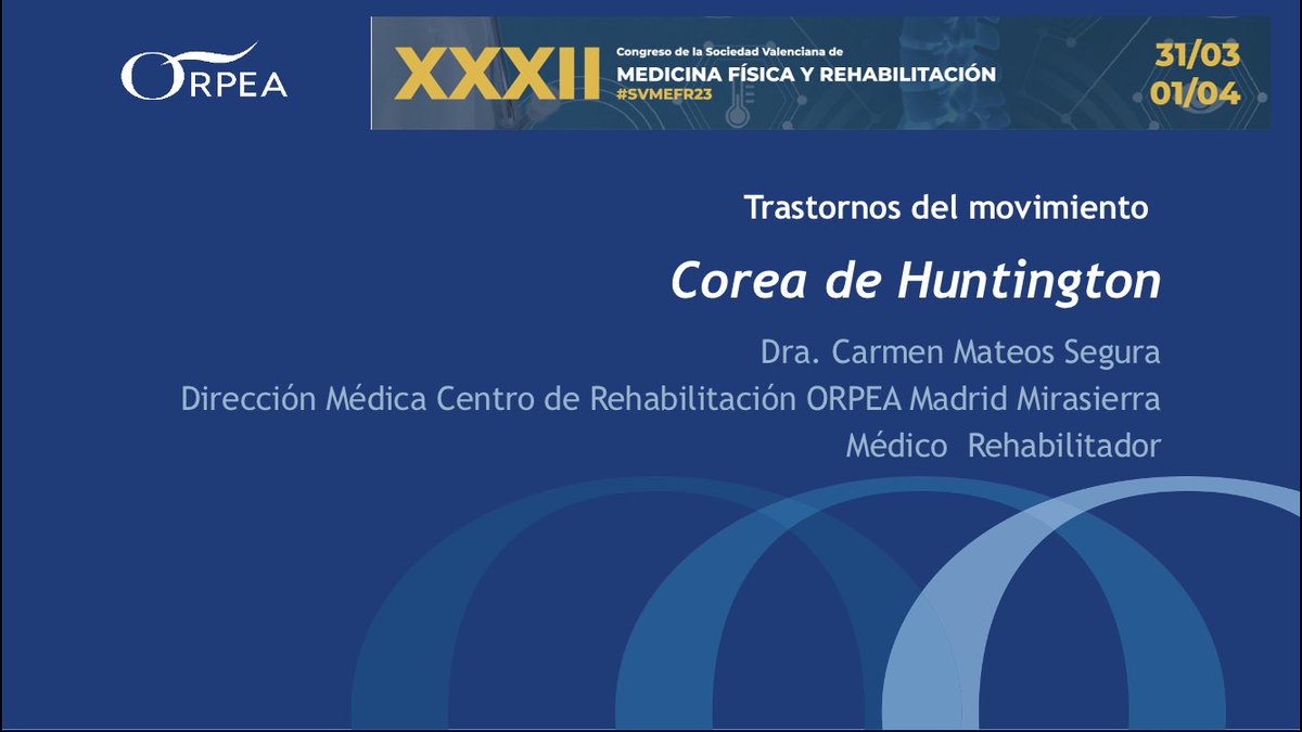 CMateos4's tweet photo. Gracias por la invitación al congreso de la @svmefr !! He aprendido mucho sobre prehabilitacion y movimientos anormales📚.Espero que mi ponencia sobre enfermedad de #Huntington haya reflejado la importancia de entender al #paciente y escuchar a asociaciones como @ehuntingtones 🤝 https://t.co/TiV3Hww6G0