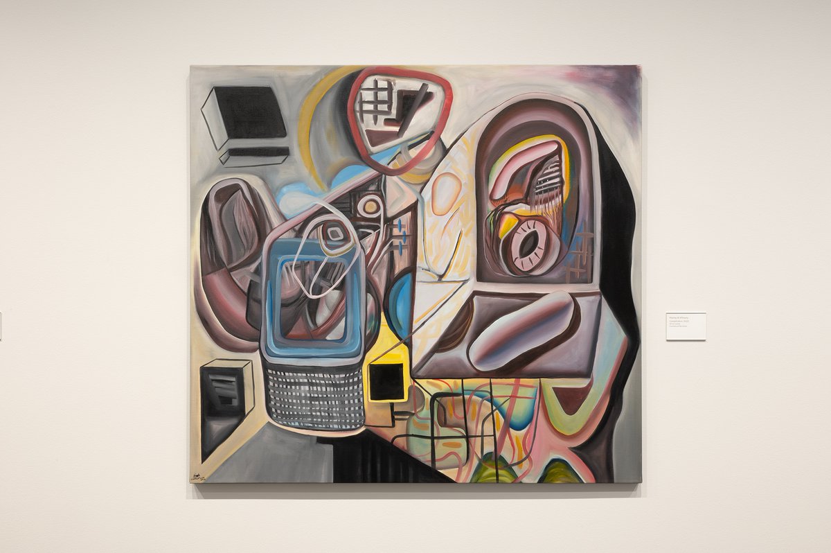 ‘Hanny Al Khoury: La La Lands’ are imaginary spaces where belonging exists, and anything is possible. On view &amp; presented in <a href="/RBC/">RBC</a> New Works Gallery.  

Hanny Al Khoury,Complication, 2022.   

Learn more: bit.ly/3JnLv6w

#Art #YegArt #LaLaLands  <a href="/khouryhanny/">Hanny Khoury</a>