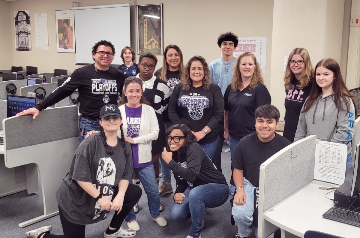 BernadetteG15's tweet photo. Congratulations to our Warrior of the Week superstar teacher Aimee Colombini!! Thank you for everything you do for all of our Warriors! 💜💜@NISDWarren @warren_ccateam #warriornation https://t.co/thSIh3aZk8