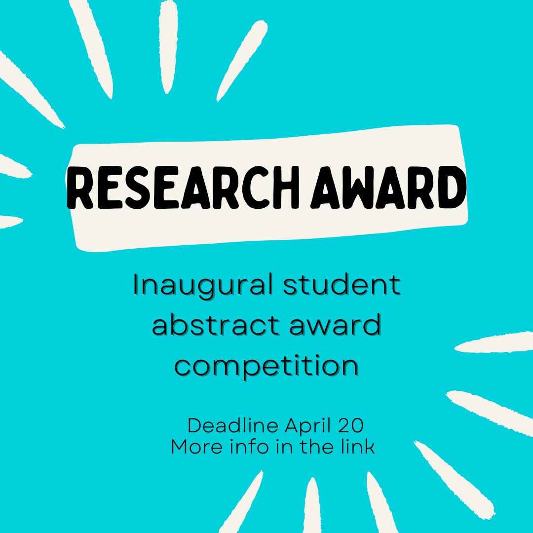 ACSM_PhysHealth's tweet photo. We are also excited to announce our inaugural Student Abstract Award Competition, with an award of $100. More details and to apply here: https://t.co/sr0WdXq94C Deadline April 20 https://t.co/DSBjm38FRE