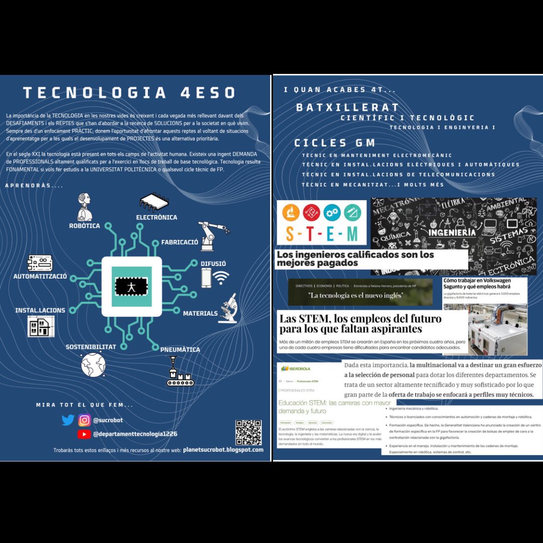 sucrobot's tweet image. Tria per al 23-24! En tenim per a tots els cursos📱💻📡🪫 🦾🤖👾🛰