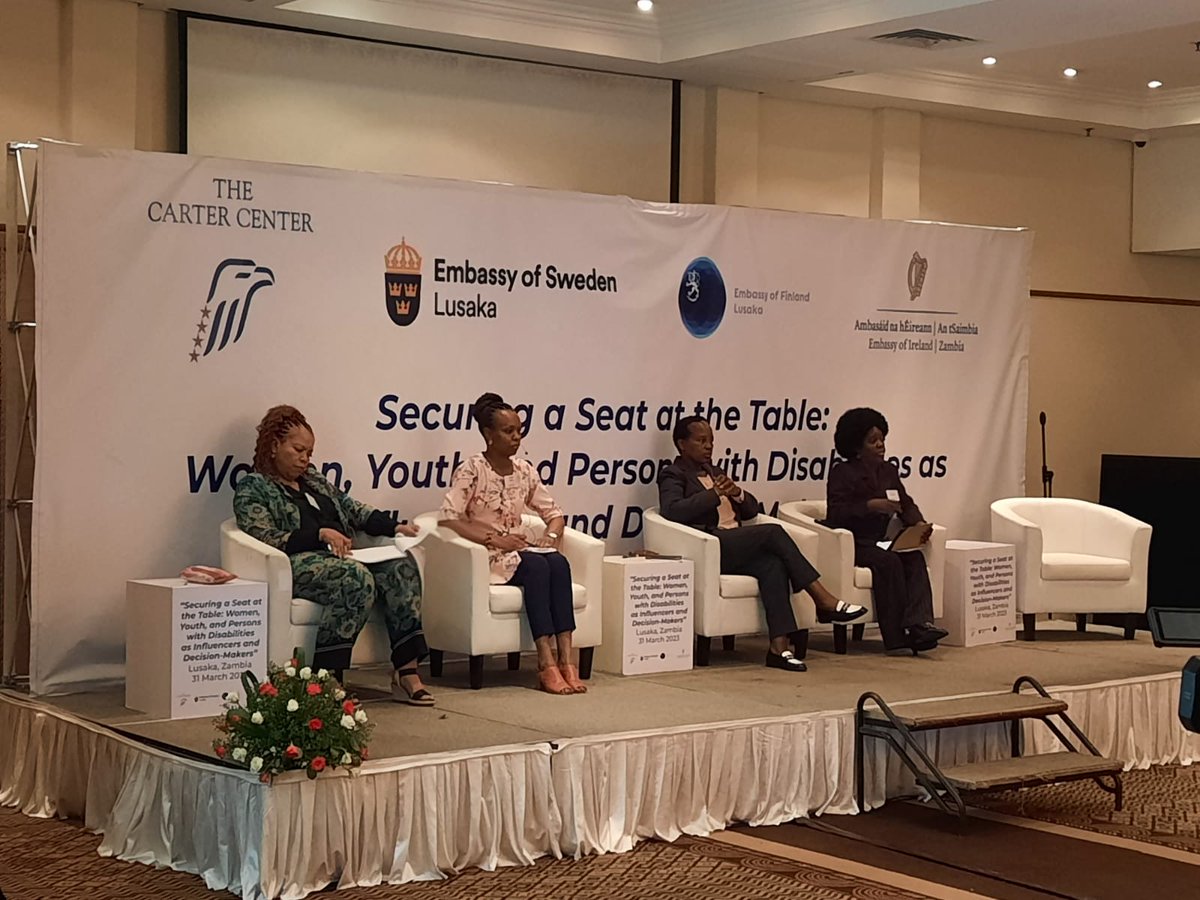 A pleasure to participate in today's #S4D2Zambia side event co-organised by TCC,the Embassies of Sweden,Finland&Ireland & @DemoFinland and hear our expert partners WFD,ZNWL&DRW among others talk about #inclusivedemocracy &ensuring everyone gets a seat at the decisionmaking table