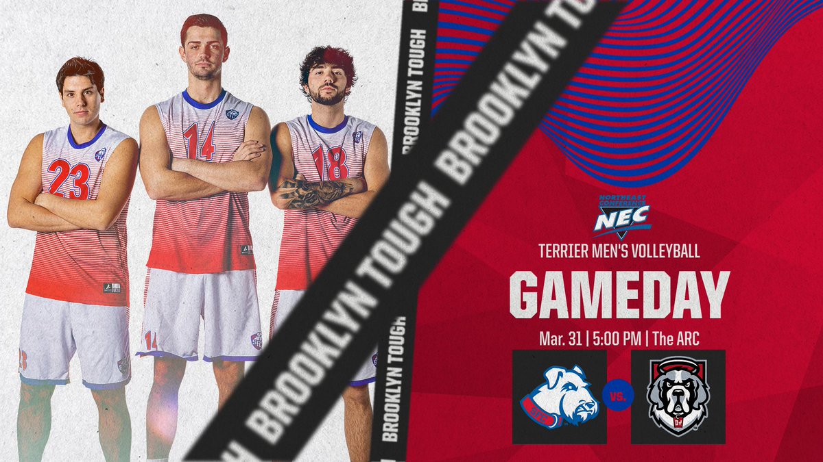 Back in the borough❗️ 🆚 D'Youville 🏟 The ARC ⏰ 5:00 PM 📺 bit.ly/40BV3R5 📊 bit.ly/3LsecOo #BrooklynTough | #NECMVB