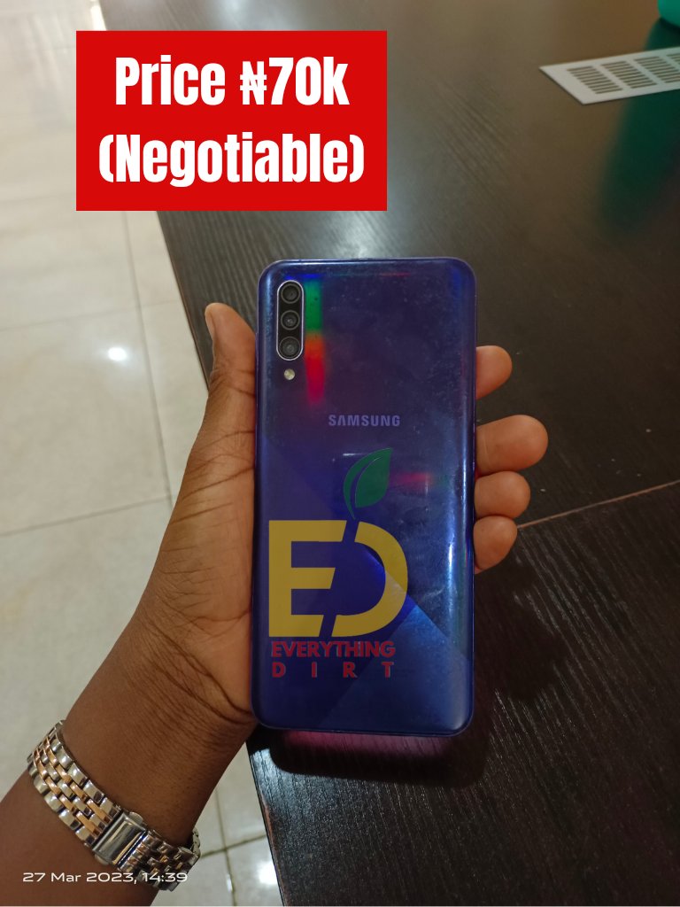 _everythingdirt's tweet photo. Description: 
Samsung A30s

Condition: 
Neatly used

Price: 
₦70k (Negotiable)

Location:
Wuye, Abuja.

Reason for Selling:
Got a new phone 

Availablity:
Immediate Pick Up

#AbujaTwitterCommunity https://t.co/8WhxVKOePK