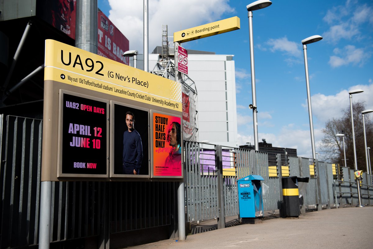 We’re excited to announce that after almost a year in the works with <a href="/OfficialTfGM/">Bee Network</a>, the former Old Trafford tram stop has officially been renamed 🚊
 
Introducing: ‘UA92 (G Nev’s Place)’
 
We can’t wait to see all your photos at the tram stop, tag us using #UA92TRAM 🤩