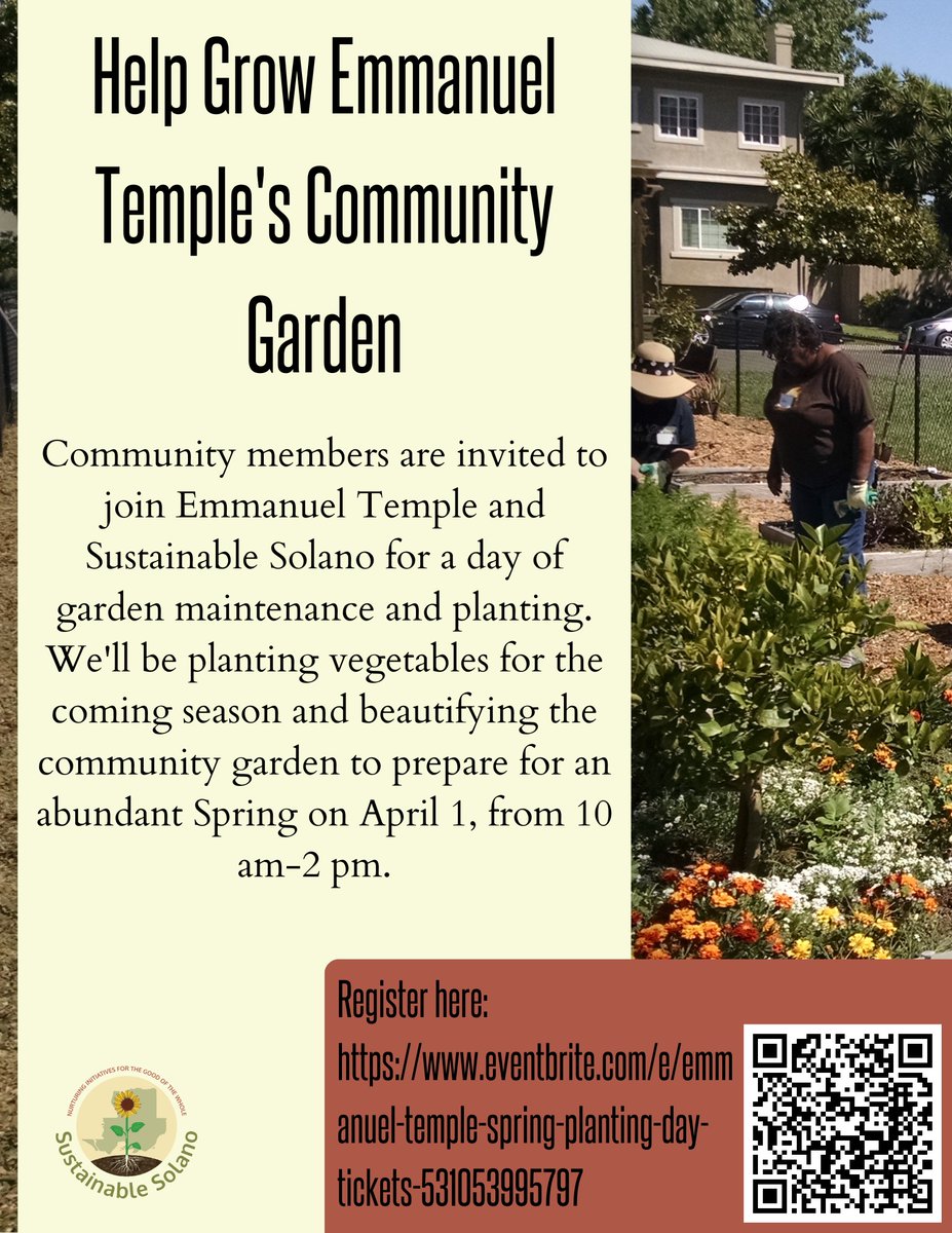 South Vallejo Community Garden Install Day located in the rear of 900 6th St. Vallejo, CA. Corner of 6th St. &amp; Atherton 
Saturday April 1st 10am to 2pm