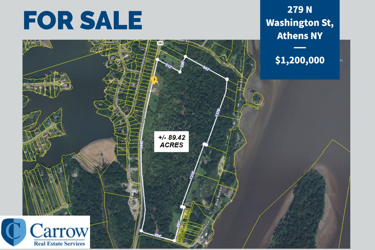 CarrowMarketing's tweet photo. +/-89.42 Acres Hudson Valley Development Opportunity!
📍279 N Washington Street, #Athens #NY
👇Visit the link below to learn more or contact us today!
  https://t.co/f4Ohu3EKUs
📞518.462.7491
#realestate #land #development #location #commercial #residential #cre #listing #sale https://t.co/6hMMPtkYRW