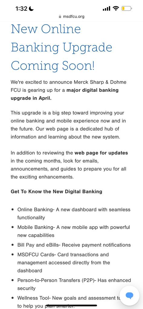 💥MSD FEDERAL CREDIT UNION MAJOR UPGRADE TO DIGITAL BANKING IN APRIL + PEER TO PEER TRANSFERS🤯🤯🤯🤯🤯🤯🤯🤯💥
msdfcu.org/about/about/wh…
