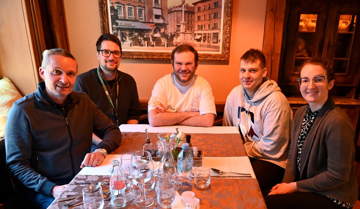 Farewell lunch with Rafael Cavalieri Marchi (middle) at Sestica, the oldest restaurant in Ljubljana. Rafael was visitor of our labs for three months as Maria Sklodowska Curie #EUTOPIA-SIF COFUND Postdoctoral Fellow. Nice collaboration with <a href="/SadlerGroup/">Sadler Group</a>, University of Warwick.