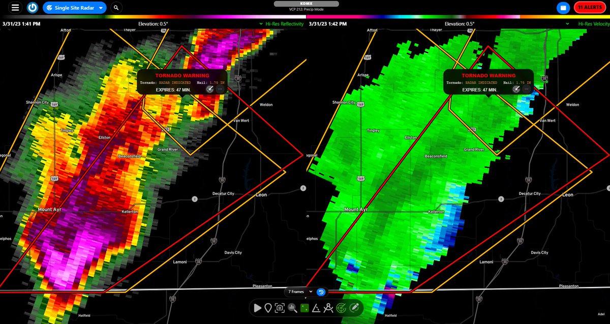 RadarOmega on Twitter "Tornado Warning including Kellerton IA, Grand