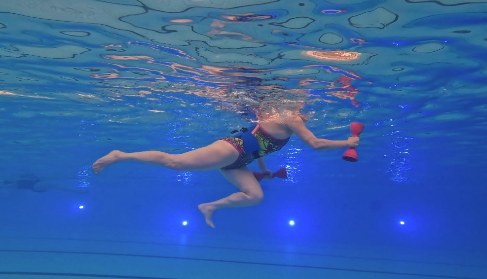Bij Aquarunning maken we in de trainingsgroepen al een paar maanden gebruik van de Nordic Jet van Beco. Dat is een type dumbbell dat speciaal ontworpen is om een langlaufpas in het zwembad na te bootsen. 
aquarunning.nl/2023/03/31/aqu…