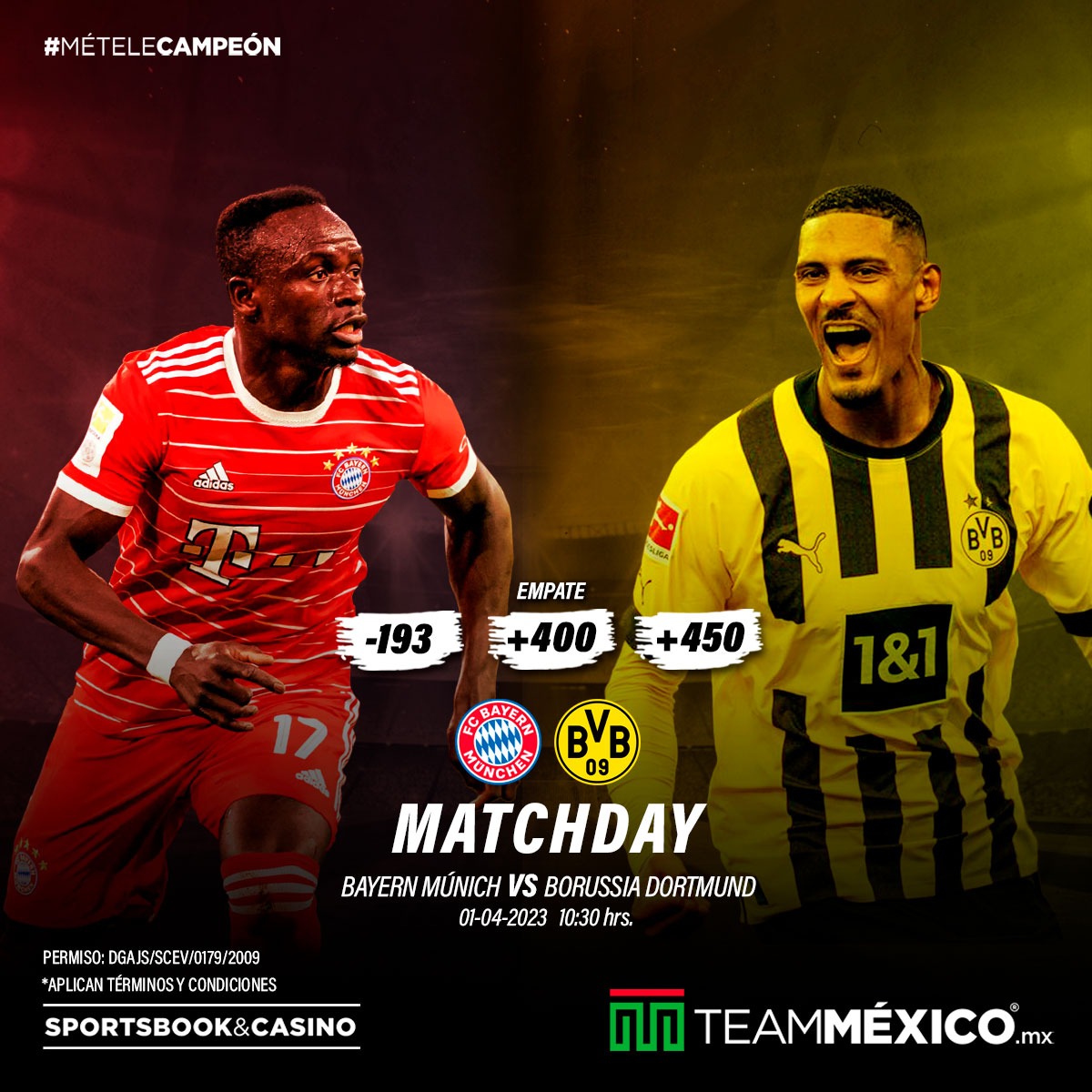 CardinalTeamTct's tweet photo. ¿Estas buscando el mejor Sportsbook en línea para realizar tus apuestas?
TeamMexico es el lugar adecuado! 🇲🇽 ✨
el #Galabus apostará en Teammexico el clásico de la #Bundesliga 🔥
¡Regístrate hoy y obtén un bono de 150% , haz click en el enlace para con seguirlo ahora:
https://t.co/zUF2nMN81z
Código promocional: ING150
Mejores momios 💲
Crear apuesta✔️
Pago anticipado ✔️
Métele Champs !!!