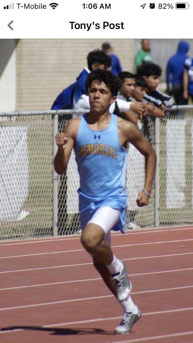 Good luck son on todays V.Track Meet 🙌🏼