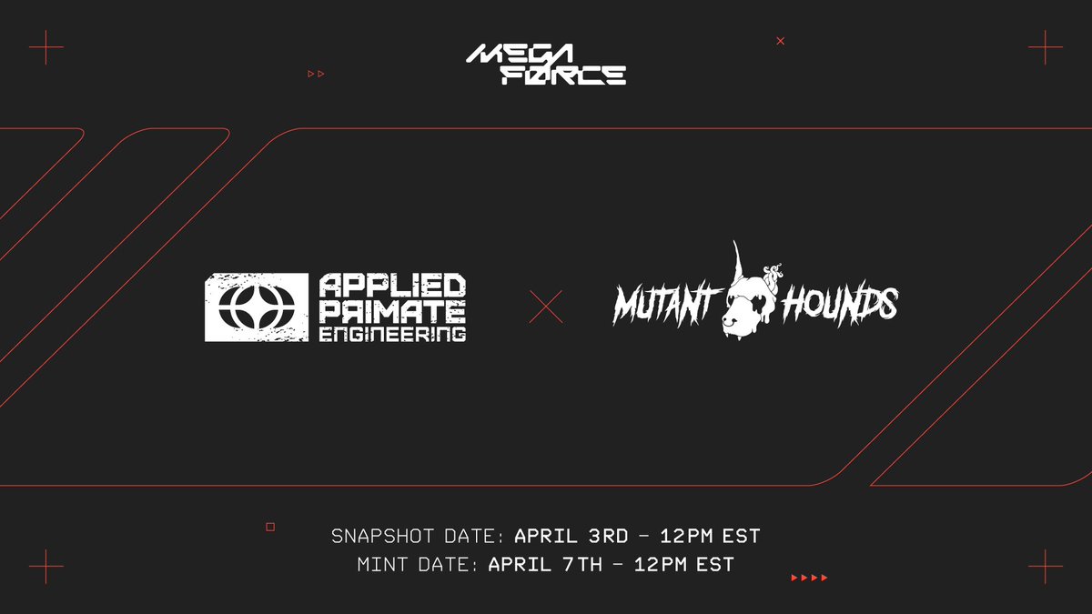 MutantHounds's tweet photo. Hounds, get ready for the @AppliedPrimate Mega Force mint! https://t.co/POLoe0S0wb