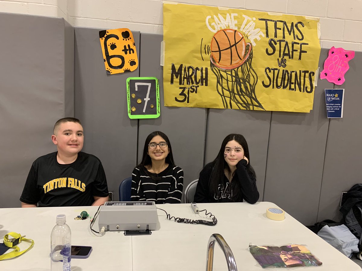 Scorekeepers Dom, Liz and Maddie #TFSPantherPride