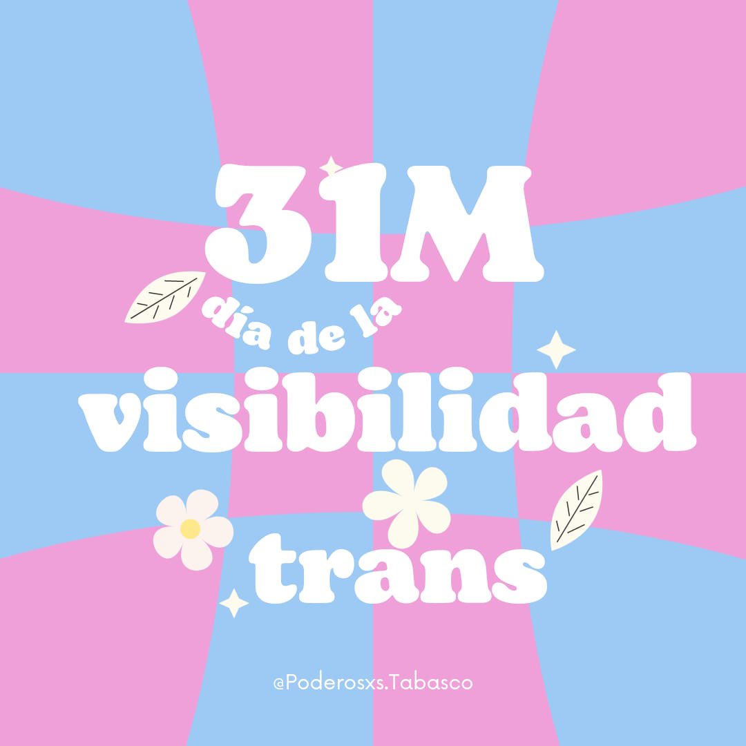 PoderosxsTab's tweet photo. ¡El estado está en deuda con lxs trans!

Lxs trans estamos en todas partes, hemos estado siempre y seguiremos presentes, somos diversxs y queremos los derechos de todxs desde cada trinchera.

#31M #VisibilidadTrans #TransTabasco #TransEsBello https://t.co/UTzEuBf8vy