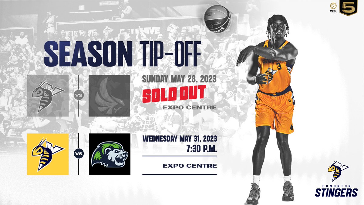 ED_Stingers's tweet photo. SOLD OUT ❌

Our home opener against the Surge is now officially sold out. Tickets remain for the back half of our #SeasonTipOff against the River Lions. 

🎟️🔗https://t.co/1EM7c5cSdD

#FeelTheBuzz #OurGame https://t.co/yhxxrgK5Z1