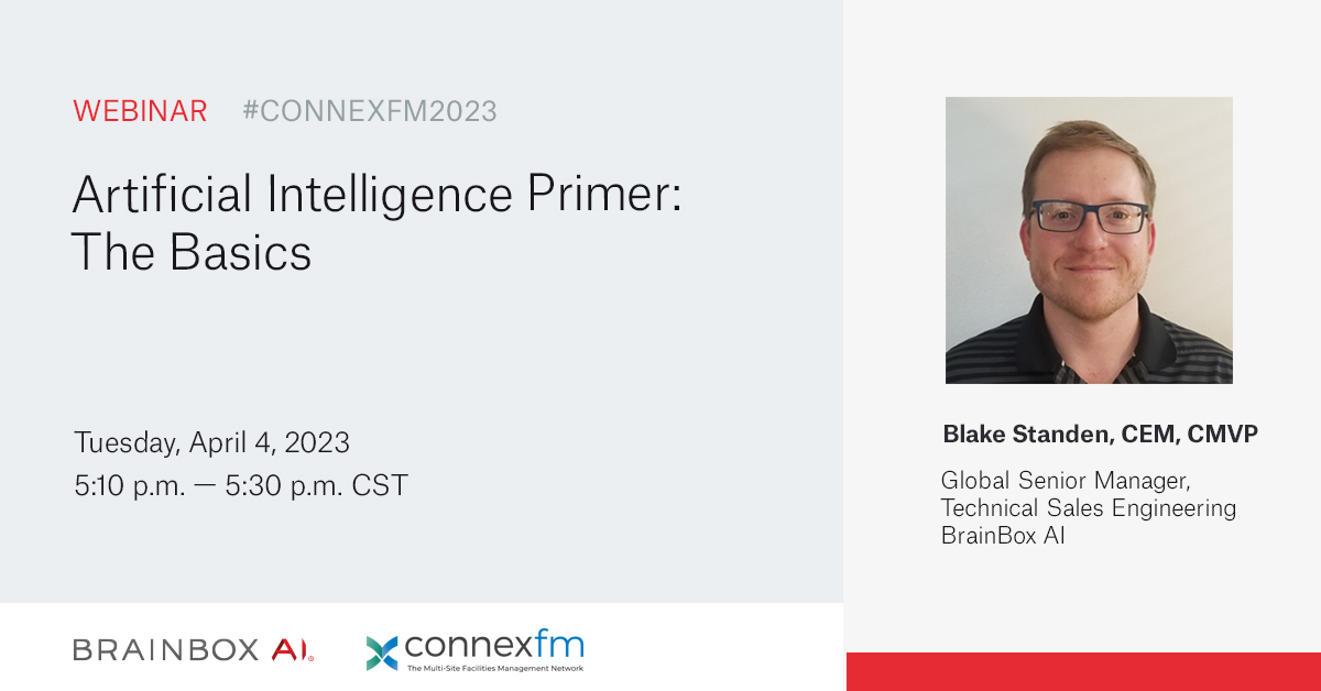 BrainBoxAi's tweet image. On Tuesday at #connexfm2023 hear what our Global Senior Manager of technical sales engineering has to share about artificial intelligence.