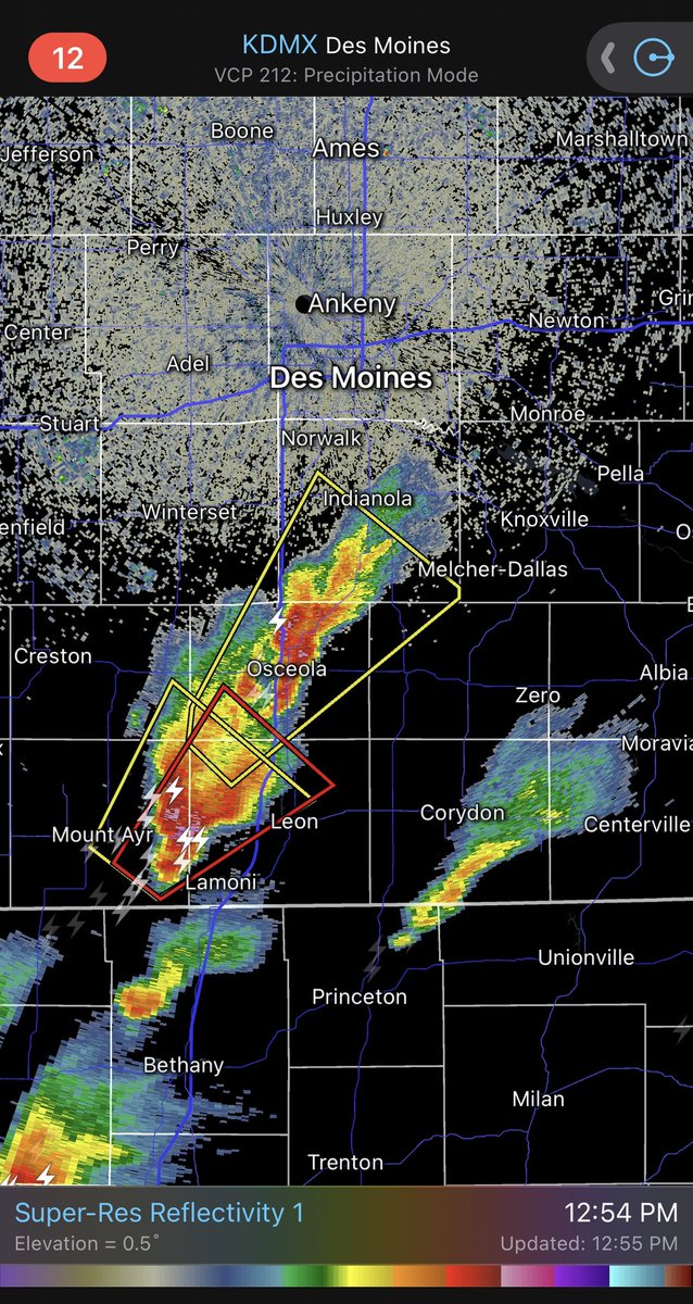 Tom Wachs on Twitter "Tornado Warning south of Des Moines, IA