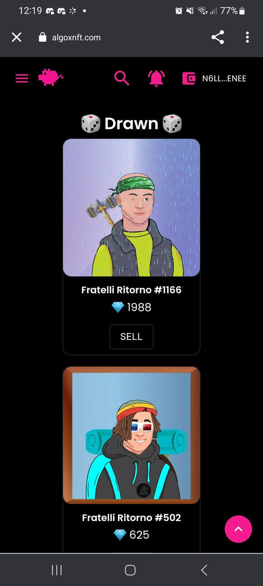 CryptoAndzaans's tweet image. Hey #algofam 🫵💜
Shuffled this two #FratelliRitorno 🔥&amp;amp; get this awesome #Frabbit
Shuffle 2 Fratelli Ritorno get 1 Frabbit
🔔Hurry up and grab yours only 4 Frabbits left 🔔
Shuffle for Fratelli Ritorno👇
algoxnft.com/shuffle/1791
💥That's absolutely 💯 chance🚀
#LFG #AlgorandNFTs