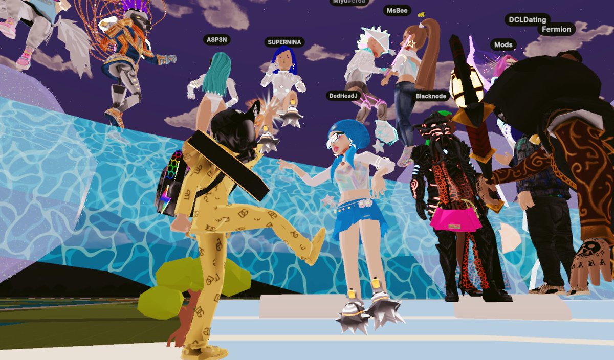 Creating digital memories with assets we buitl &amp; own in the #Metaverse 

Ty <a href="/superninaglow/">SUPERNINA 🪐 Supermind ✨🌙</a>, <a href="/thefabricant/">The Fabricant</a> &amp; fam for a seriously fun experience in #Decentraland

@DedheadJ <a href="/BlacknodeDCL/">Blacknode</a> <a href="/ASP3N_eth/">Asp3n.eth</a> <a href="/MsBee_19/">Miss Bee</a> <a href="/PeanutbuttaDCL/">Peanutbutta</a> <a href="/AwedJob/">AJ</a> <a href="/Potradamus/">Potradamus.dcl.eth</a> <a href="/SinfulMeatStick/">SinfulMeatStick.eth</a> <a href="/fermion_dcl_eth/">Fermion.dcl.eth</a>