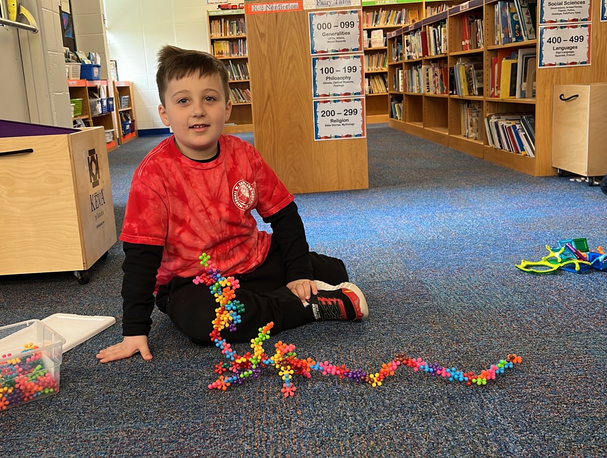 In case you don’t know, this is an “indoraptor” created by this 1st grader. #creativity <a href="/MWESchool/">Errickson School</a> <a href="/MsLaricy/">Ms. Laricy</a> <a href="/MWES_Kimble/">Mrs. Kimble's Class</a>