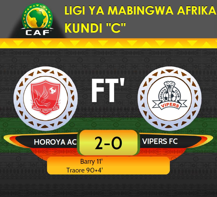 azamtvtz's tweet photo. MATOKEO | #CAFCL
FT: Horoya AC 2-0 Vipers FC
LIVE #ZBC2 kwa Tanzania pekee
#CAFCL #CAFChampionsLeague #CCL HoroyaVsVipers #Horoya #Vipers #HoroyaVipers #LigiYaMabingwaAfrika https://t.co/BTknBmjY1Q