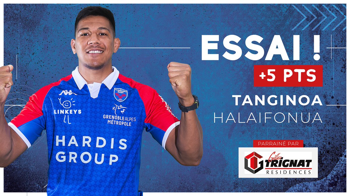FCGrugby's tweet photo. Essai de Tanginoa Halaifonua ! 
7-17
#RCMEFCG #AllezFCG https://t.co/eYhMZkCm4z