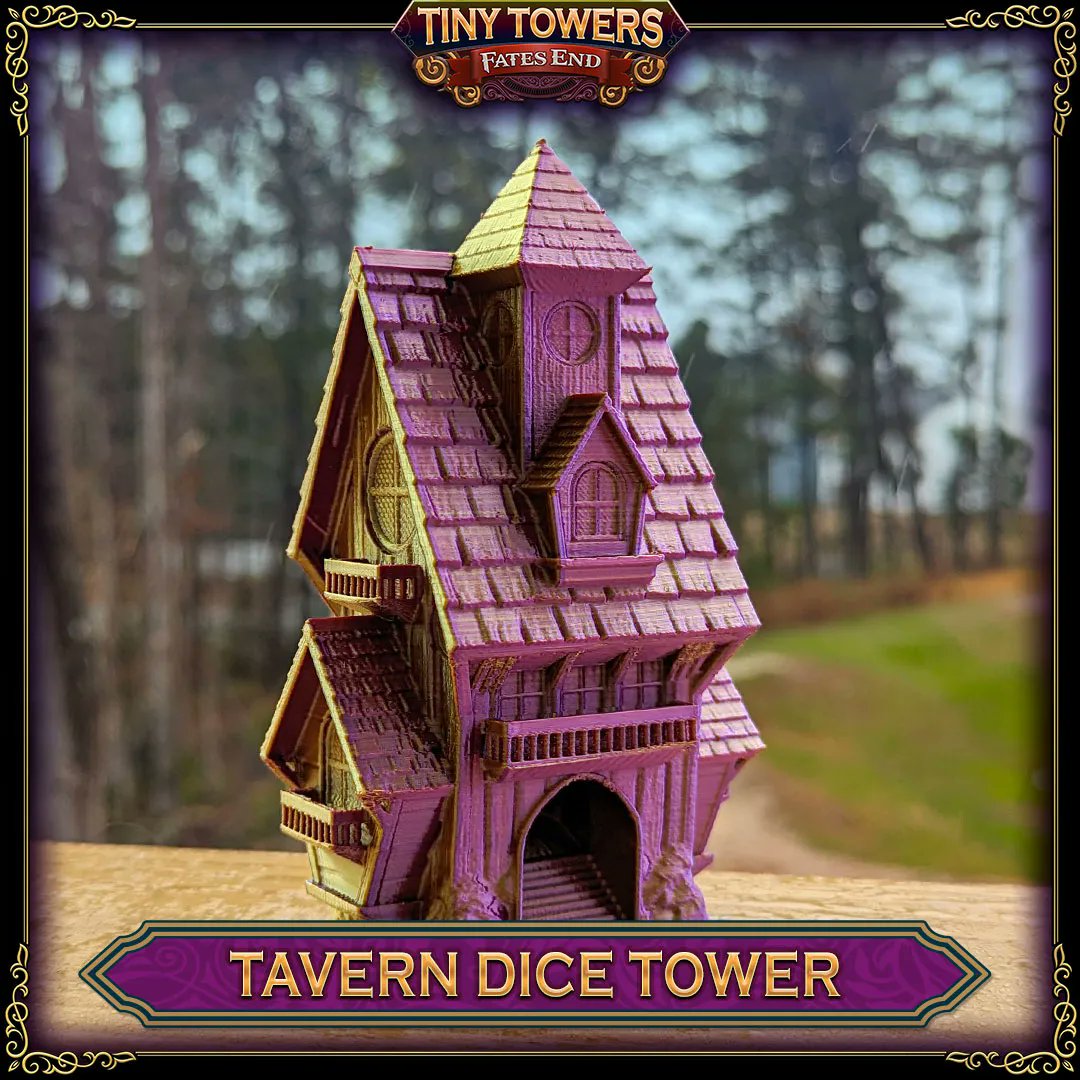 FatesEnd4: TinyTowers is LIVE right now! Rejuvenate your rolls with the Tavern Dice Tower!

👉 Download now! bit.ly/FatesEndTinyTo…
👉 Print and Play the SAME DAY! 3D Printable Dice Towers, Dice Vaults + MORE!
👉 Get 20+ STL files for $25!

#fatesend #tinytower #dicetower #dnd