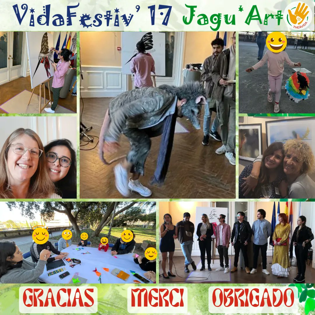 Theavida's tweet photo. Merci beaucoup à tous ceux qui ont contribué à faire possible le ViDaFestiv' 17 « Jagu'Art » * 🐅🐅🐅

#TheaViDa #VidaFestiv17 #VidaFestiv #VDF17 #VDF #JaguART #latinos #latinosenmontpellier #Montpellier #montpelliernow #holamontpellier #olamontpellier https://t.co/E3GGJdGUar