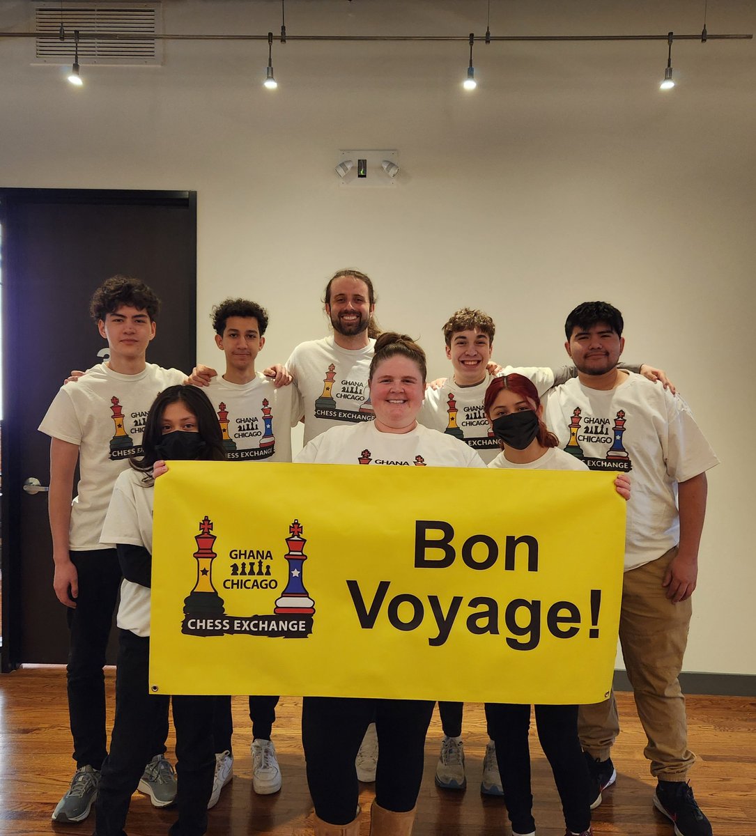 chicagochessfnd's tweet photo. And we are off! Headed to Accra, Ghana 🇬🇭where we will partner with our friends at @basicsint for a week of learning, culture, relationship building and of course, a lot of chess!
#chess #chicagochess #chessmoves #ghanachicagochessexchange https://t.co/zzvotigXTH