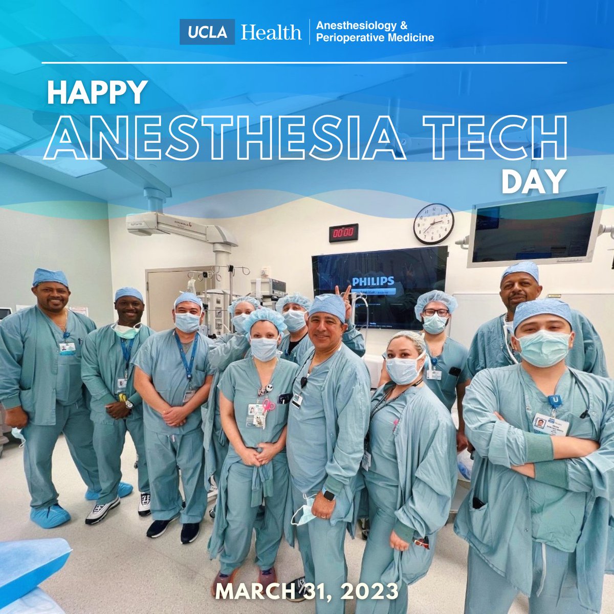 UCLAAnes's tweet photo. Today is Anesthesia Tech Day! ๐ We celebrate our Patient Specialty Services Techs as integral members of the #anesthesia patient care team. Your contributions are invaluable to the success of the @UCLAAnes & the overall care of patients at @UCLAHealth. ๐ #AnesthesiaTechWeek https://t.co/Q0oBdm9Bbl
