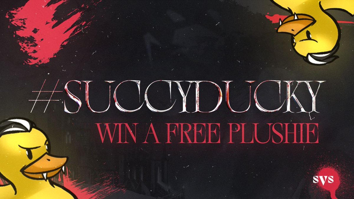 Quack Quack! 🐥

The once in a lifetime opportunity to win a FREE Succy Ducky plushie is here! 

To Enter 👇

• Tweet your favorite part about SVS
• Tag <a href="/SVSNFT/">Sneaky Vampire Syndicate</a> &amp; use #SuccyDucky

10 winners will be chosen in 3 days! 🎁