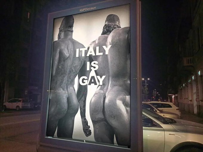 The #Italy-is-gay campaign ?? https://t.co/quys0MeNWa