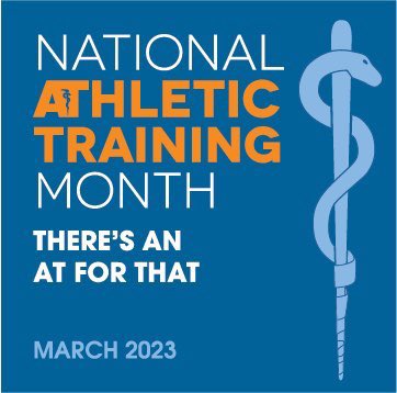 It’s the last day of National Athletic Training Month. Here’s to hoping we all are celebrated year round! #NATM2023 #TheresAnATforThat