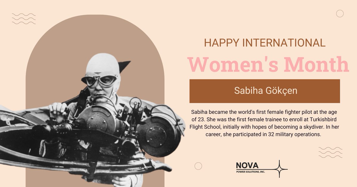 Wrapping our #womenhistorymonth2023 by paying homage to Sabiha Gökçen, the world's first female fighter pilot. Thank you to all the women who have paved the way for future generations.