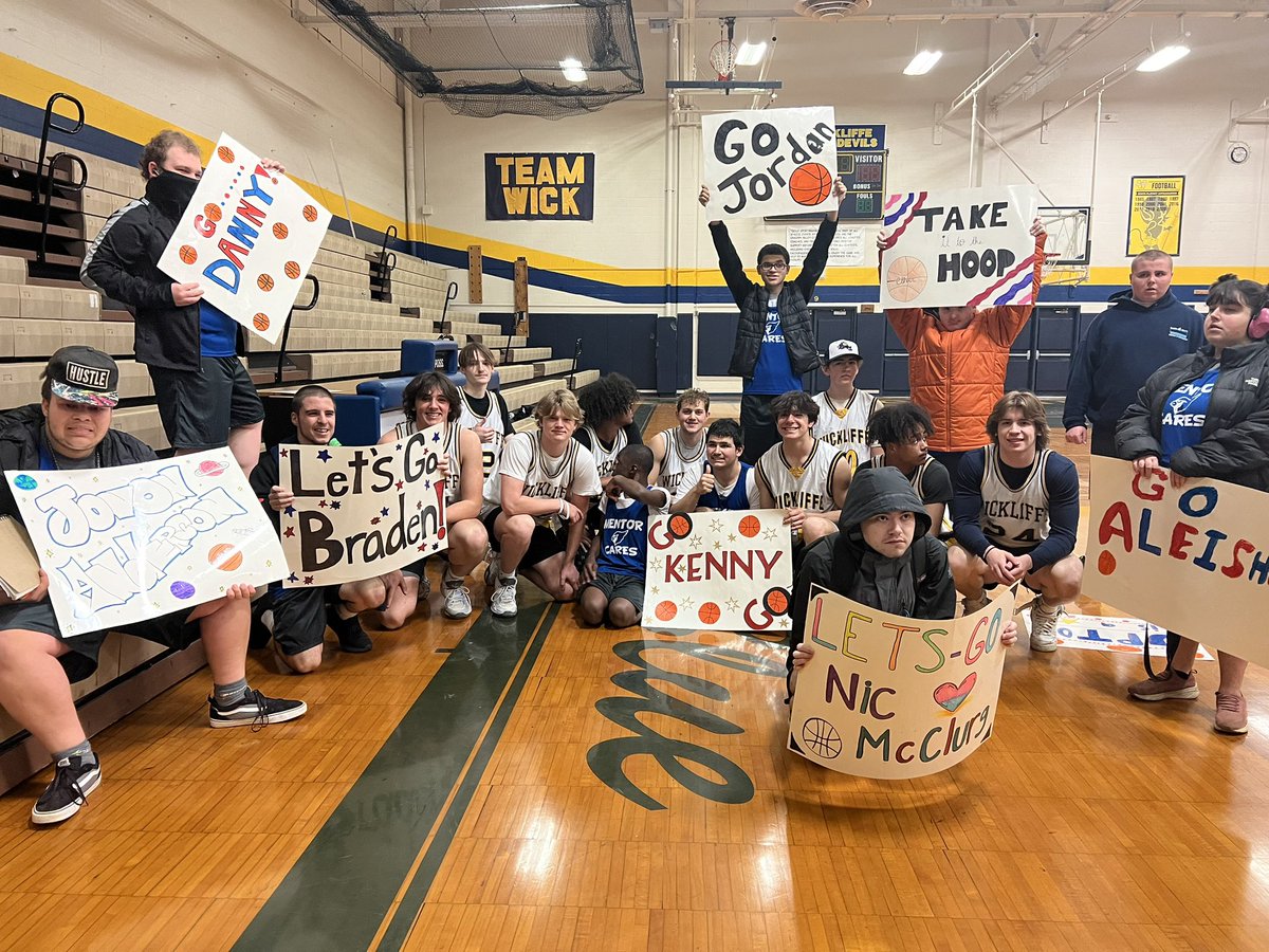 Thank you WHS for hosting our CARES basketball team for a game of hoops. It was a great game. #onceacard <a href="/WickliffeHS/">Wickliffe High School</a>