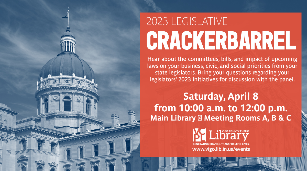 Hear from Vigo County’s state legislators about the committees they serve on, the bills they have sponsored or plan to sponsor, and the impact upcoming laws will have on your business, civic, and social priorities. Bring your questions for respectful discussion with the panel.