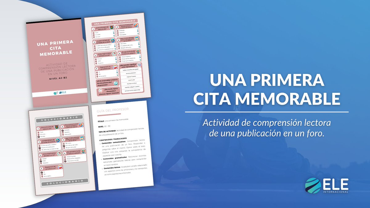 ELEIcursos's tweet photo. Ejercicio DELE A2 de comprensión lectora ✏️
👉https://t.co/jwgZRNWmhV
#delea2 #twitterele https://t.co/fiCwvheT8I