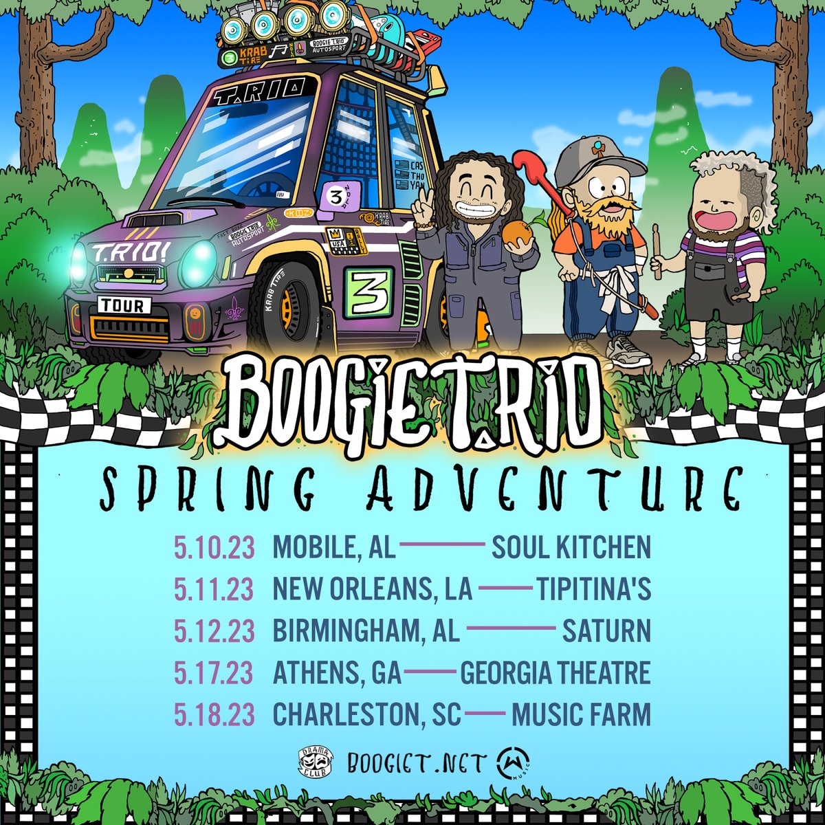 boogietrio's tweet photo. You asked for it, you got it. Lots of new BOOGIE https://t.co/q2EwI3Vsjv dates coming atcha in 2023 😎

TIX ON SALE NOW https://t.co/R10d6ZqTE6