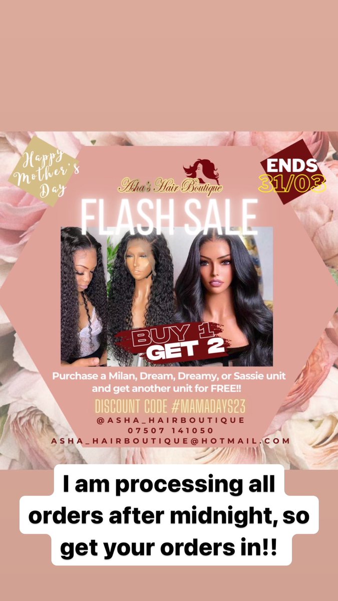 Asha_aw1's tweet photo. LAST CHANCE TO ORDER!!! Buy one wig and get a second free!! https://t.co/7ggzywbXxj