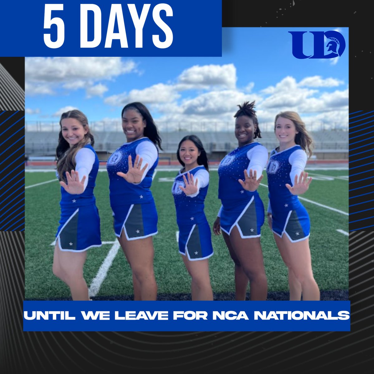 CheerUD's tweet photo. The countdown continues as we leave in 5 DAYS for NCA NATIONALS! https://t.co/H0JOteeqN6