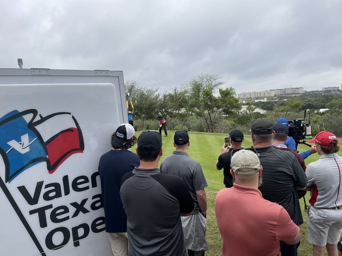 JohnVanPay's tweet photo. I challenged young Bryce to yell, “Mashed Potatoes Rickie!” after his tee shot. He was too shy. https://t.co/X7kHfIlFb8
