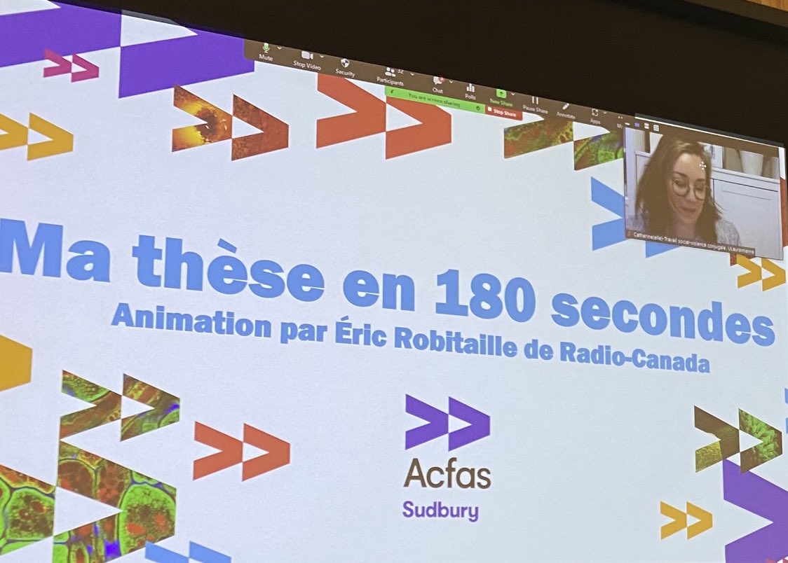 Eger24's tweet photo. Congratulations to @GradStudiesLUL students who participated in the #ACFAS  Sudbury 2023 Ma thèse en 180 secondes 
 
Félicitations pour votre project de recherche. 

Congratulations also to all the presenters from Sudbury and around the world who joined virtually. 

Bravo! https://t.co/8yxldbS3RE