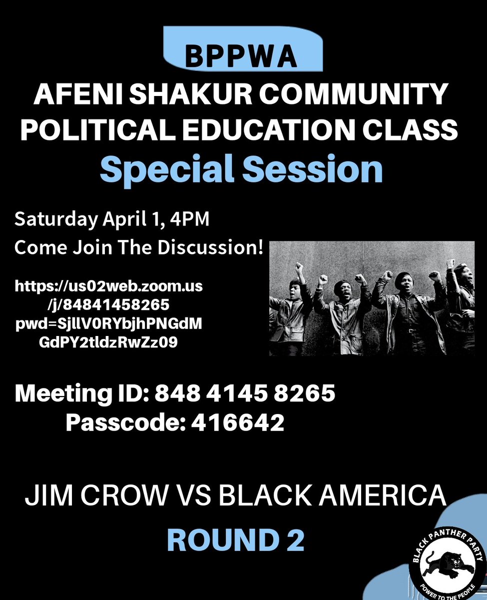 In Mississippi, Jim Crow back like Tupac on a Rick Ross song. Pull up Saturday and let's talk about it. ALL POWER TO THE PEOPLE
✊🏿 ❤️ 🖤 💚 ✊🏿