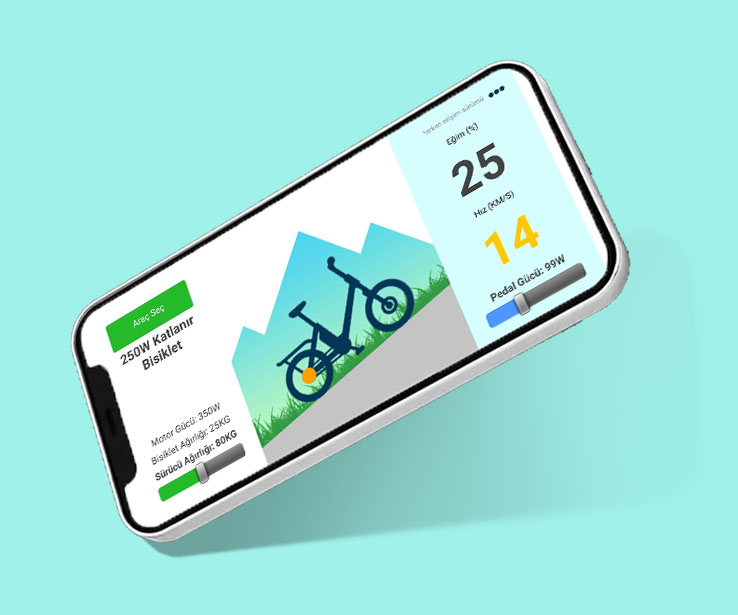 Telefonunuzu istediğiniz yokuşa koyun ve istediğiniz elektrikli aracın performansını deneyimleyin! Geliştirmiş olduğumuz yokuş testi uygulamamızı Google Play marketten ücretsiz olarak edinebilirsiniz: pillibisiklet.com/elektrikli-bis…