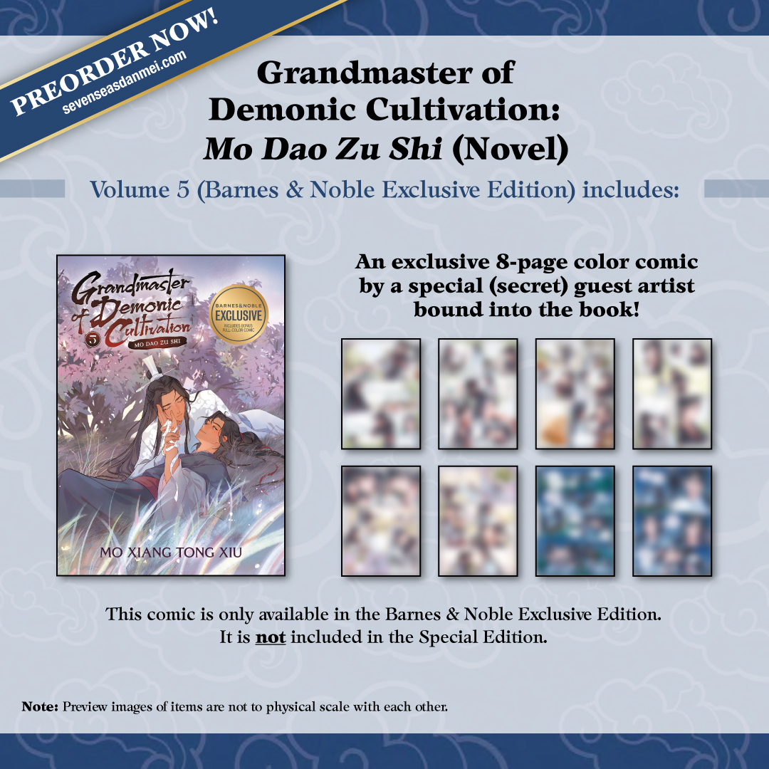 Seven Seas Entertainment - GRANDMASTER OF DEMONIC CULTIVATION: MO DAO ZU SHI  (NOVEL) Vol. 5, Special Edition One printing only! Regular Edition of the  book + postcards, posters, stickers, a lined notebook