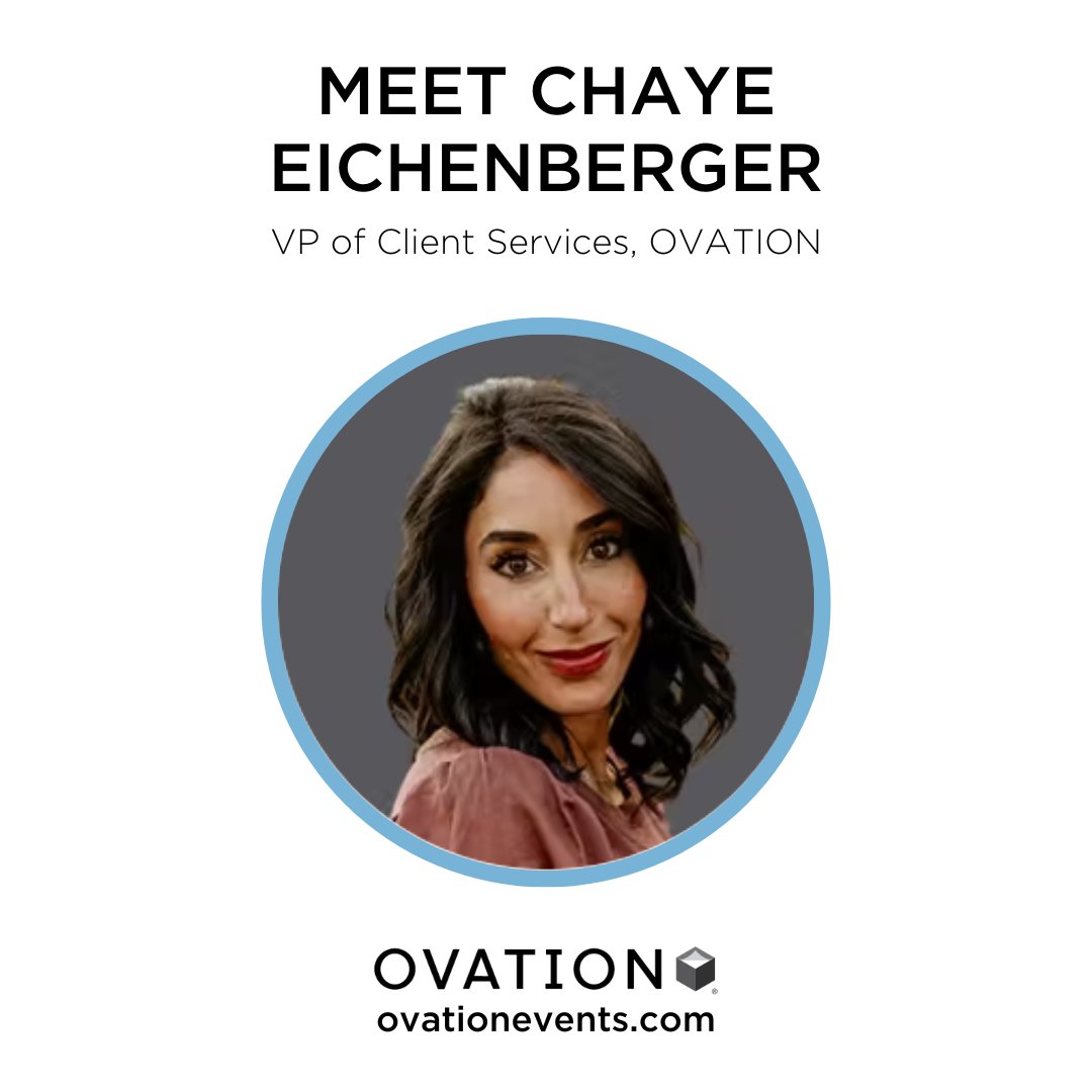 OvationEventsUS's tweet image. As we close out #WomensHistoryMonth, today we're highlighting Chaye Eichenberger, OVATION's VP of Client Services. Read more about Chaye on her Employee Spotlight - hubs.ly/Q01JPskt0

#WomensEmpowerment #TeamOvation #OvationEvents #ExperientialEvents