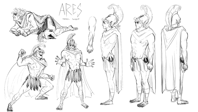 here's a model sheet for ares https://t.co/KkegQIouO3 
